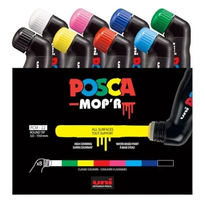Afbeelding van Posca MOP&#039;R paintmarker PCM 22, doos van 8 stuks, assorti