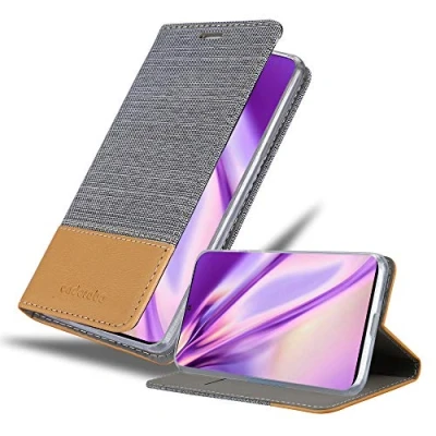 Afbeelding van Cadorabo Hoesje geschikt voor Samsung Galaxy S20 ULTRA in LICHTGRIJS BRUIN Beschermhoes met magnetische sluiting, standfunctie en kaartvakje Book Case Cover Etui