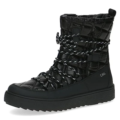 Afbeelding van Caprice Snowboots, Dames, Maat: 39, Black comb Textiel/ synthetisch