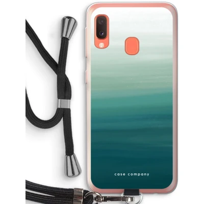 Afbeelding van Case Company® hoesje met Koord geschikt voor Samsung Galaxy A20e Ocean Telefoonhoesje Zwart Bescherming aan alle Kanten en Over de Schermrand
