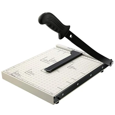 Afbeelding van Meditool Papieren Guillotine A3 B4 A4 papiersnijder, 32,5 x 25,5 3 cm, metalen basis, wit (A4)