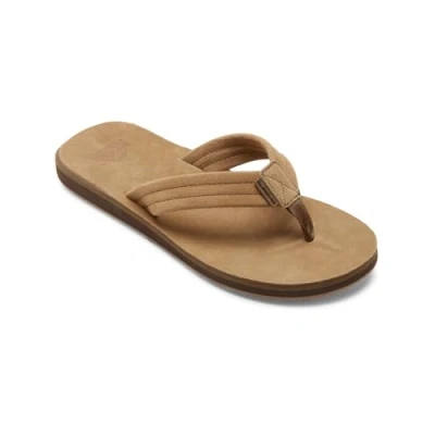 Afbeelding van Quiksilver Carver Teenslippers, Heren, Maat: 45, Csj Veloursleer