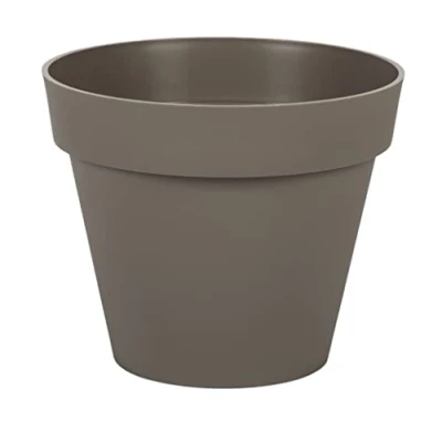 Afbeelding van Bloempot Toscane kunststof taupe D20 x H17 cm 3 liter Bloempotten/plantenpotten