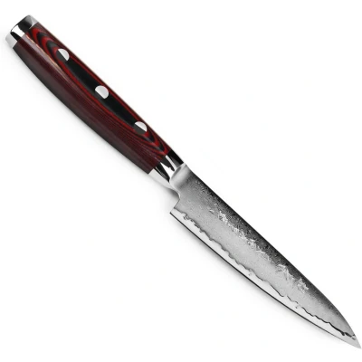 Afbeelding van Yaxell Super Gou Petty / Universeelmes 12 cm 161 laags roestvrij damast staal met canvas micarta hef