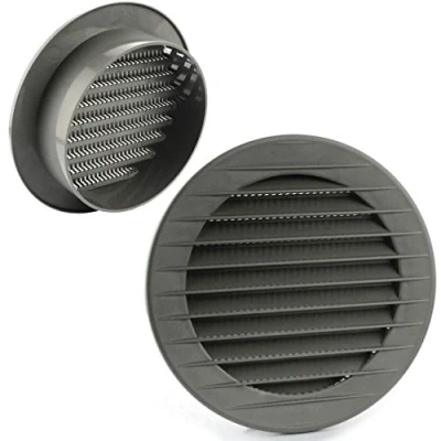 Afbeelding van MKK 17969 Ventilatierooster, buitenrooster Met insectengaas Wit, Grijs, bruin 60, 70, 80, 90, 100, 120, 125, 150 mm Ø 70