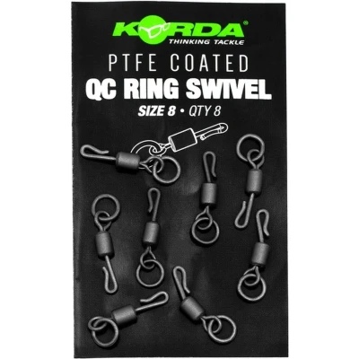 Afbeelding van Korda PTFE Coated QC Ring Swivel (8 pcs) Size 8
