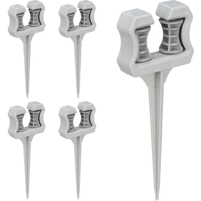 Afbeelding van Relaxdays tuinslang geleider slanggeleiders met grondpen set van 5 tuinslanghouders