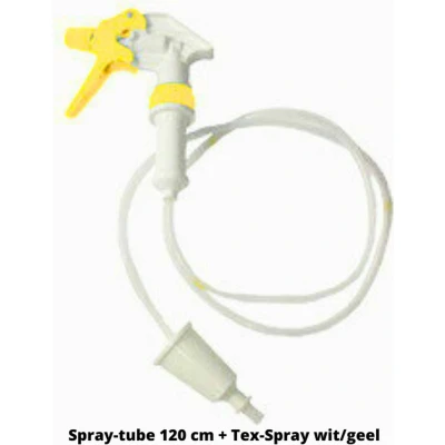 Afbeelding van Spray Tube 120 cm + Tex wit/geel