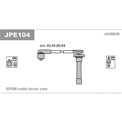 Afbeelding van JANMOR JPE104 Bougiekabelset HONDA: CIVIC V Hatchback, 4 Stufenheck