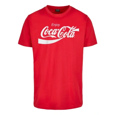 Afbeelding van Merchcode COCA COLA LOGO Tshirt print, Heren, Maat: XL, Cityred