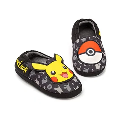 Afbeelding van Pokemon Pockets Jongens Kinderen Pikachu Pokeball Huis Zwart Machasers, zwart.