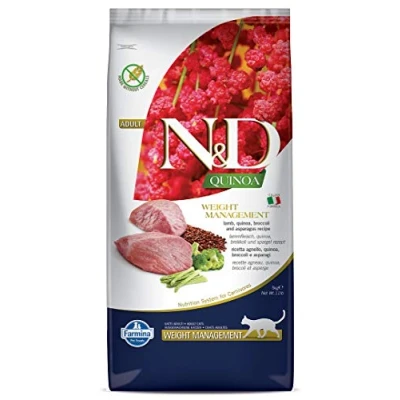 Afbeelding van FARMINA N&amp;D CAT QUINOA WEIGHT MANAGEMENT LAMB &amp; BROCCOLI 5kg