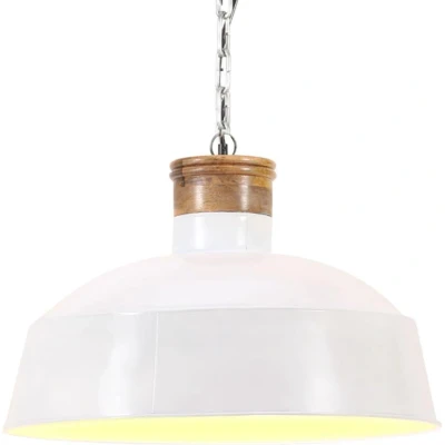 Afbeelding van vidaXL Hanglamp industrieel E27 32 cm wit
