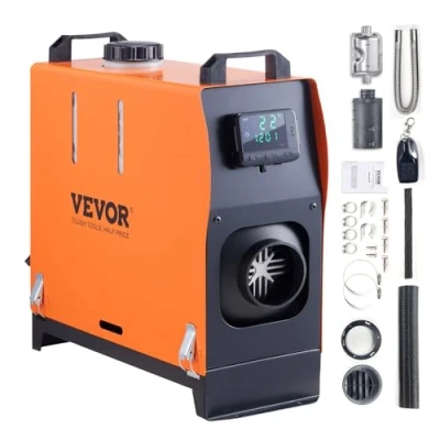 Afbeelding van VEVOR Draagbare alles in één dieselverwarming, 12 V, 8 kW, 0,16 0,62 l/u, dieselluchtverwarming, 36 C, verstelbaar, 20 25 m², intelligente bediening, lcd afstandsbediening, 5 liter tank voor boot,