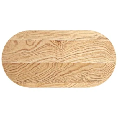 Afbeelding van vidaXL Tafelblad 80x40x4 cm ovaal massief eikenhout
