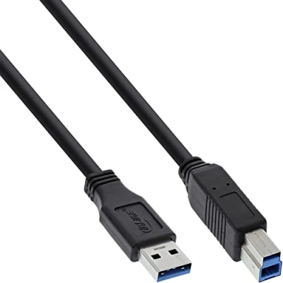 Afbeelding van Kabel Inline USB A B 3.0 M 0.5 meter zwart