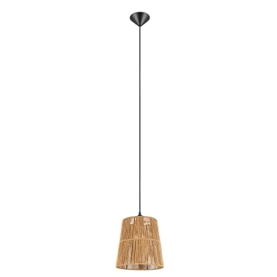 Afbeelding van REALITY HOLM Hanglamp Bruin excl. 1x E27 4W Naturel sisal