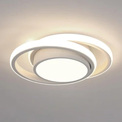 Afbeelding van Comely Led plafondlamp, ronde 32 W, 2350 lm, moderne voor hal, slaapkamer, badkamer, keuken, woonkamer, natuurlijk licht, 4500 K, diameter 28 cm