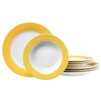 Afbeelding van Ritzenhoff &amp; Breker 596656 Doppio Tafelservies, geel, 8 delig