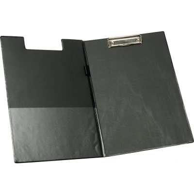 Afbeelding van Q CONNECT klemplaat, PVC, ft A4, dubbel, zwart