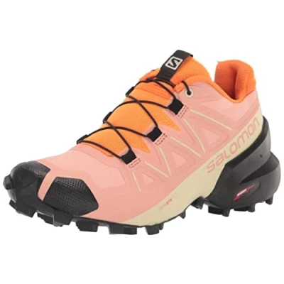 Afbeelding van SALOMON sense feel w trail schoenen dames, Dahlia in bloem zwart en lichtoranje