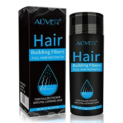 Afbeelding van Haarvezels voor het opbouwen van vezels, haarverlies, concealer, professionele haarverdichter, vezelpoeder, spray verhoogt volume haar (lichtbruin)