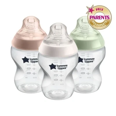 Image de Biberons Closer to Nature Tétine Imitant le Sein Maternel, 260 ml , Lot de 3