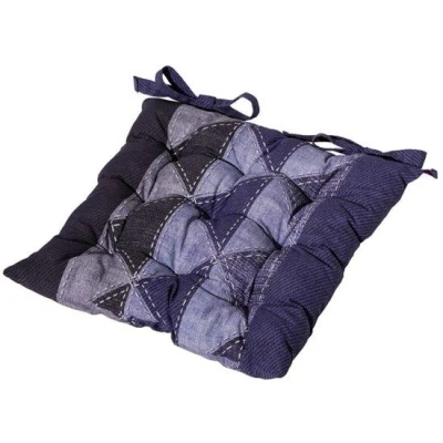 Afbeelding van Madison Toscane zitkussen 46x46 cm Triangle blue