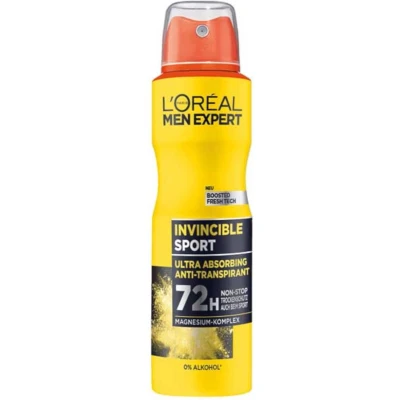Afbeelding van L&#039;Oreal Men Anti Transpirant Deo Spray Invincible Sport 150ml
