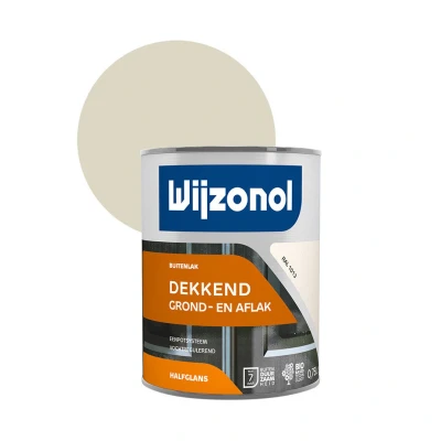 Afbeelding van Wijzonol Dekkend Grond en Aflak Halfglans Ral 1013 750 ml