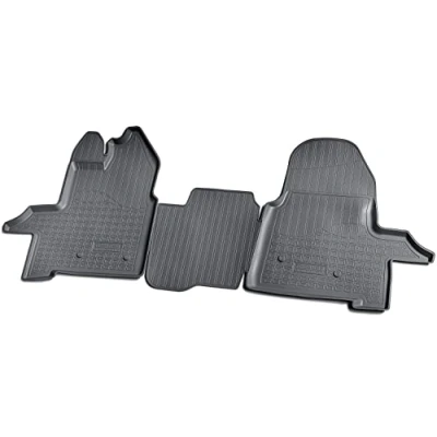 Afbeelding van Recambo 3D rubberen vloermatten compatibel Met Ford Transit Bouwjaar vanaf 2014 &gt; Automatten Perfecte pasvorm rand Zwart Voor