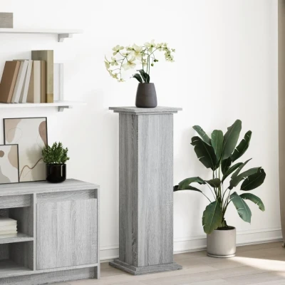 Afbeelding van vidaXL Sokkel met opbergruimte 31x30x90 cm bewerkt hout grijs sonoma