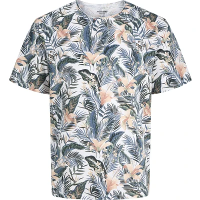 Afbeelding van Jack &amp; Jones Jjebryan TEE O NECK Tshirt print, Heren, Maat: XL, White