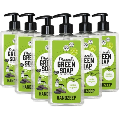 Afbeelding van 6x Marcel&#039;s Green Soap Handzeep Tonka &amp; Muguet 500 ml