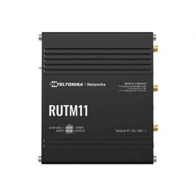Image de Teltonika RUTM11 Routeur sans fil WWAN commutateur 4 ports 1GbE, PPP Wi Fi 5 Bi bande 3G, 4G Montage sur rail DIN, fixation murale, montable en surface