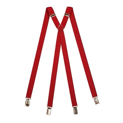 Afbeelding van Olata Bretels in klassieke stijl, met clips, volledig verstelbaar, 2 cm, Rood