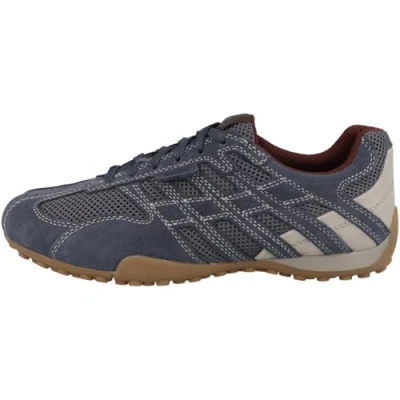Afbeelding van Geox Snake Original Sneakers laag, Heren, Maat: 45, Avio Leer en textiel
