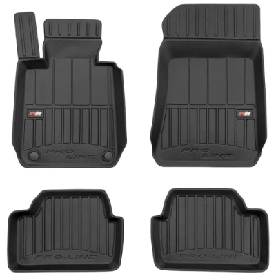 Afbeelding van M MOTOS Rubberen vloermatten voor BMW Serie 1 E87 2004 2011. Verbeter je reiscomfort met de zwarte antislip automat 3D, alle weersomstandigheden, bescherming tegen vuil