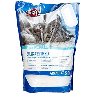 Afbeelding van 1x5 ltr Trixie simple&#039;n&#039;clean granulaat silicaatstrooisel kattenbakvulling