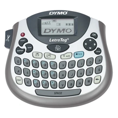 Image de DYMO LetraTag LT 100T Étiqueteuse Noir et blanc thermique direct Rouleau (1,2 cm) outil de coupe impression par 1 ligne, 2 lignes, horloge temps réel