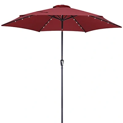 Afbeelding van Kingsleeve Parasol LED verlichting 300 cm Solar Rood