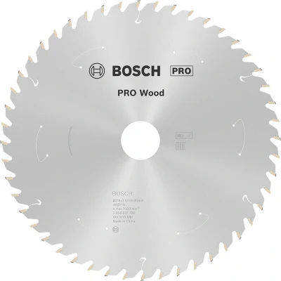 Image de BOSCH 2608837726 lame de scie circulaire Standard pour bois scies sans fil 216 x 30 1.7/1.2 mm, 48T