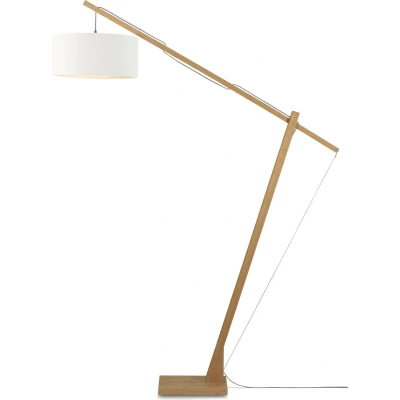 Afbeelding van GOOD&amp;MOJO Vloerlamp Montblanc Bamboe/Wit 175x47x207cm Bruin