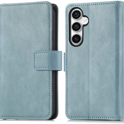Afbeelding van iMoshion Hoesje Geschikt voor Samsung Galaxy S23 FE Met Pasjeshouder Luxe Bookcase Lichtblauw