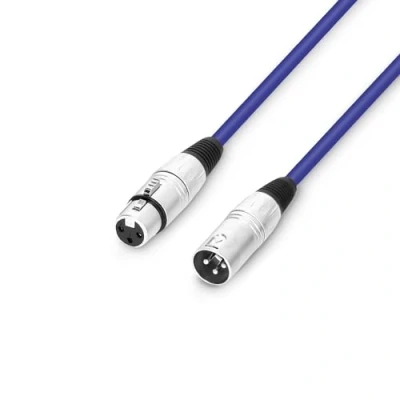 Afbeelding van Adam Hall Cables K3MMF0100BLU microfoonkabel XLR vrouwelijk naar mannelijk, 3 polig (1,0 m, blauw, 1)