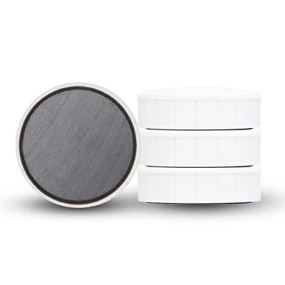 Image de MAUL Aimant MAULsolid, Lot de 4 Gros Aimants Puissants à Usage Multiple, Ronds au design Moderne, 38 x 12, 5 mm, Charge Jusqu&#039;à 1, kg, Blancs
