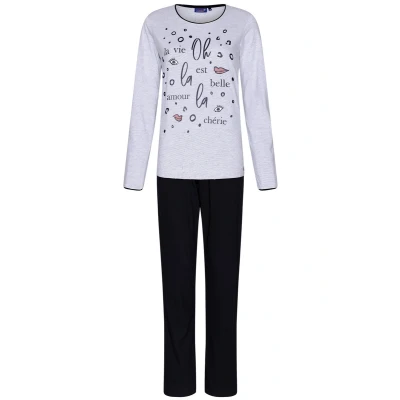 Afbeelding van Rebelle Pyjama La Vie Est Belle Licht grijs 36