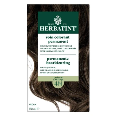 Afbeelding van Herbatint Permanente Haarkleuring 4N Kastanje