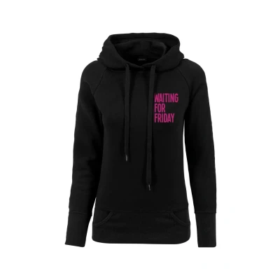 Afbeelding van Mister Tee Waiting FOR Friday Hoodie, Dames, Maat: Large, Black