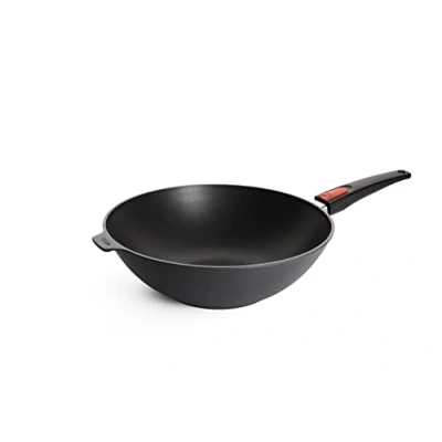 Image de Wok en Fonte 32 cm compatible à l&#039;induction 11034dpi Diamond lite Woll Noir